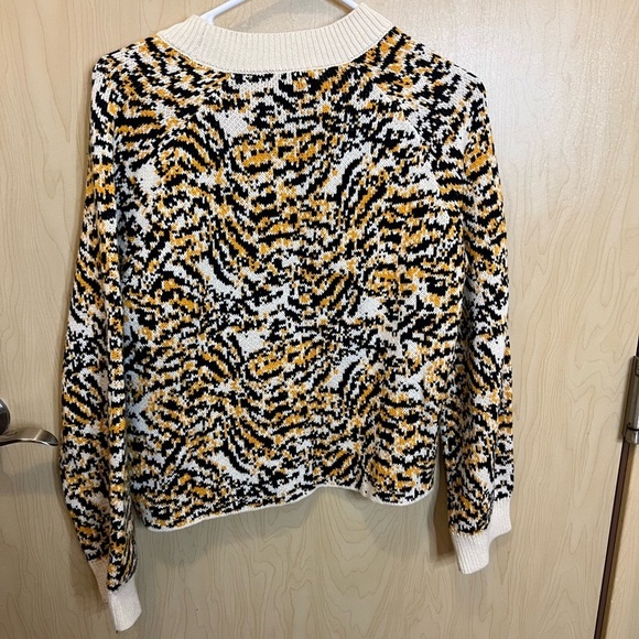 Rachel Comey Target Womens Pullover Sweater Beige Black Tiger Knit - Picture 4 of 4